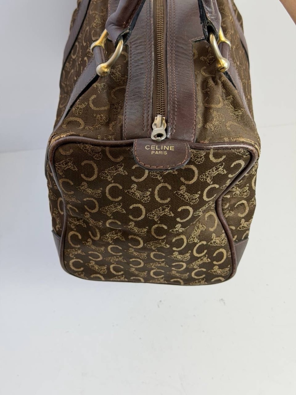 Vintage Old Celine Boston Bag Monogrammed Canvas - Picture 7 of 16